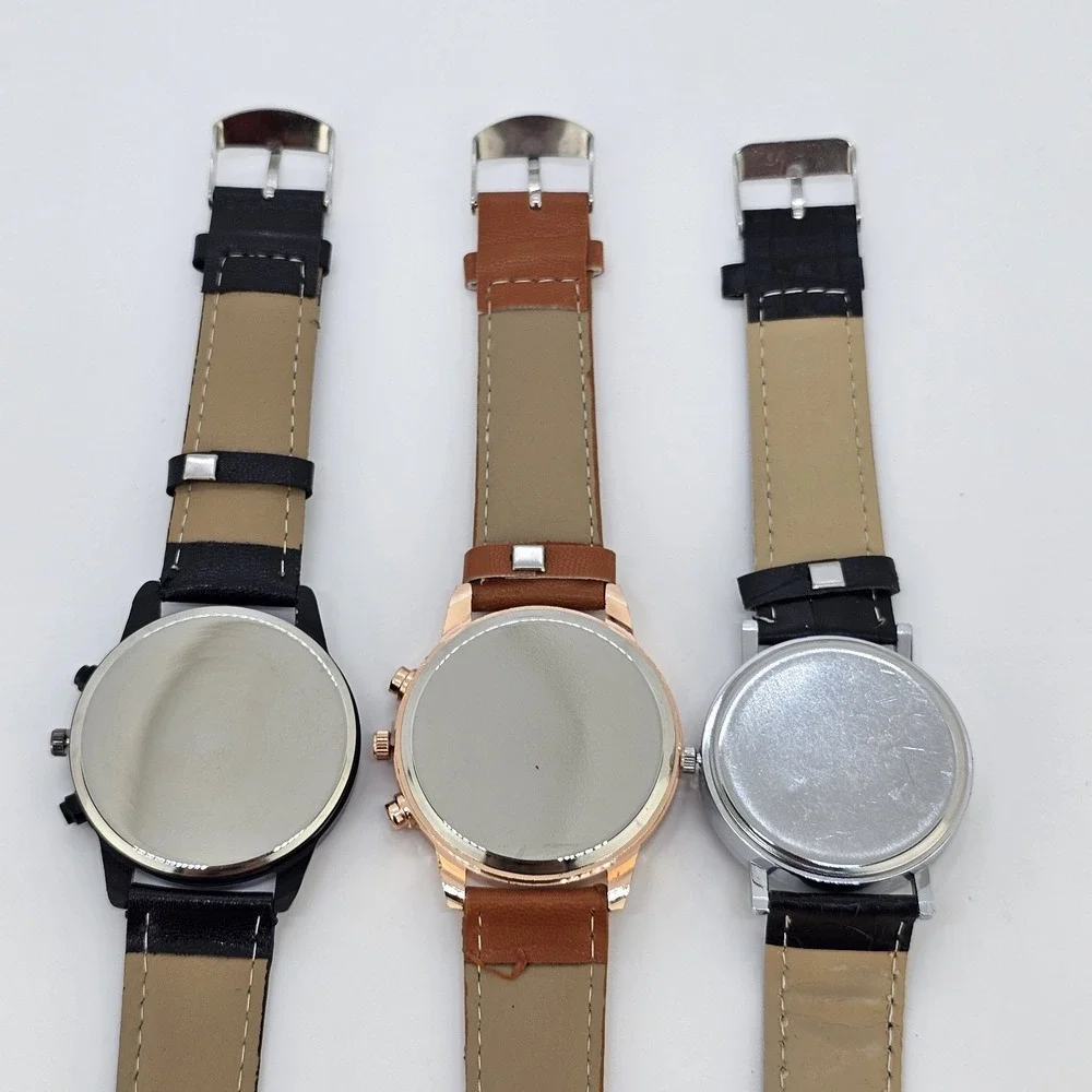 3X Fashion Men's Watches Good For Birthday Graduation Gifts Men's Set of 3 Watch